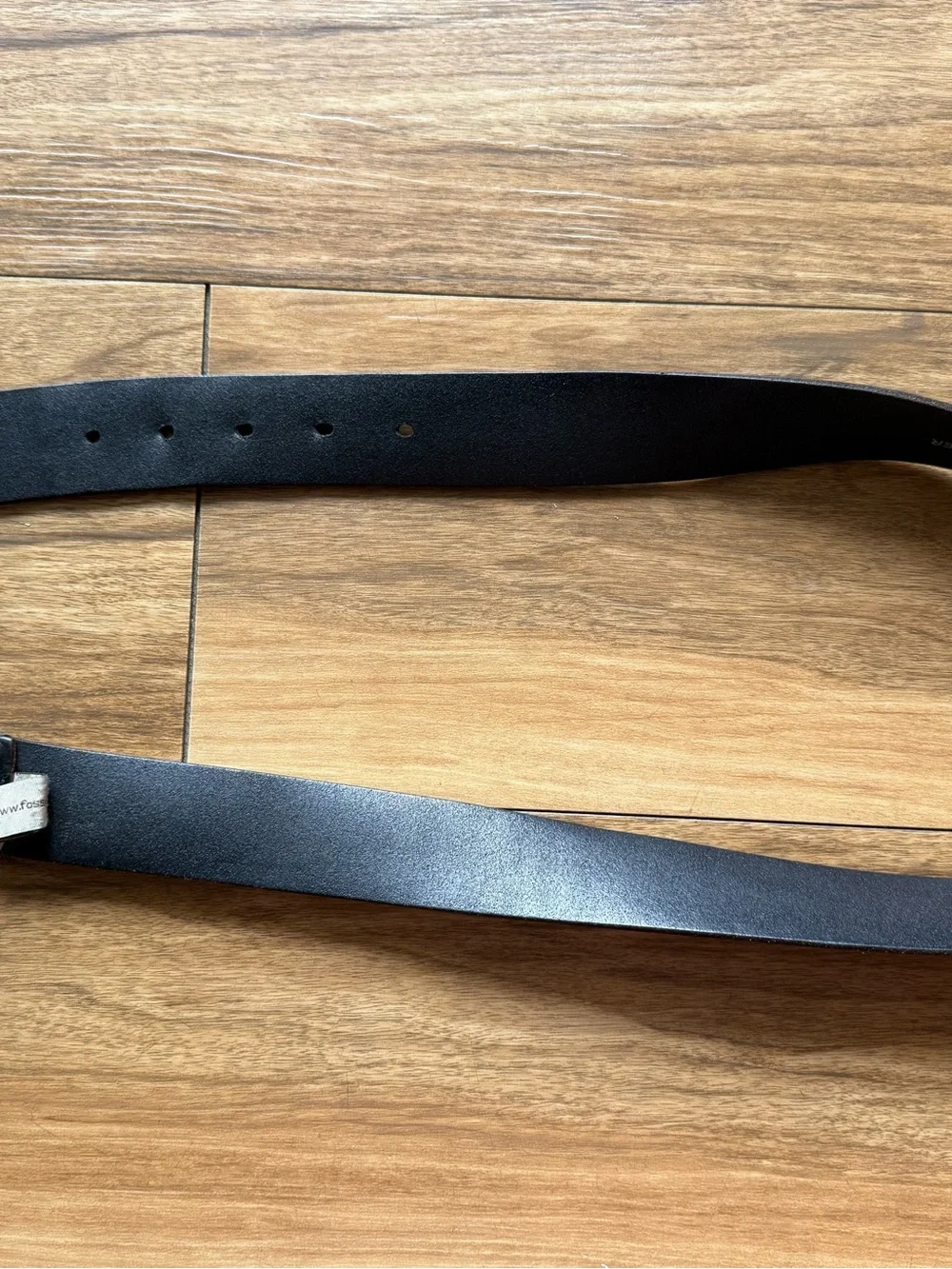 Fossil Genuine Leather Belt Size 32 Dark Brown Gunmetal Buckle